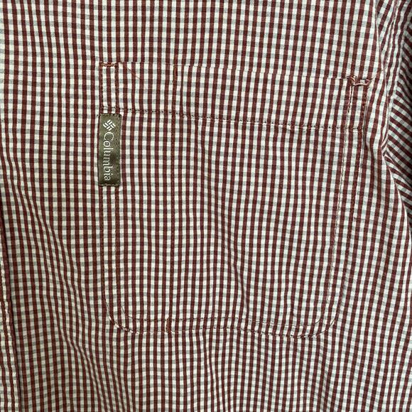 Columbia Vapor Ridge III Shirt Long Sleeve Red Jasper Gingham Mens Sz XL - Picture 4 of 8